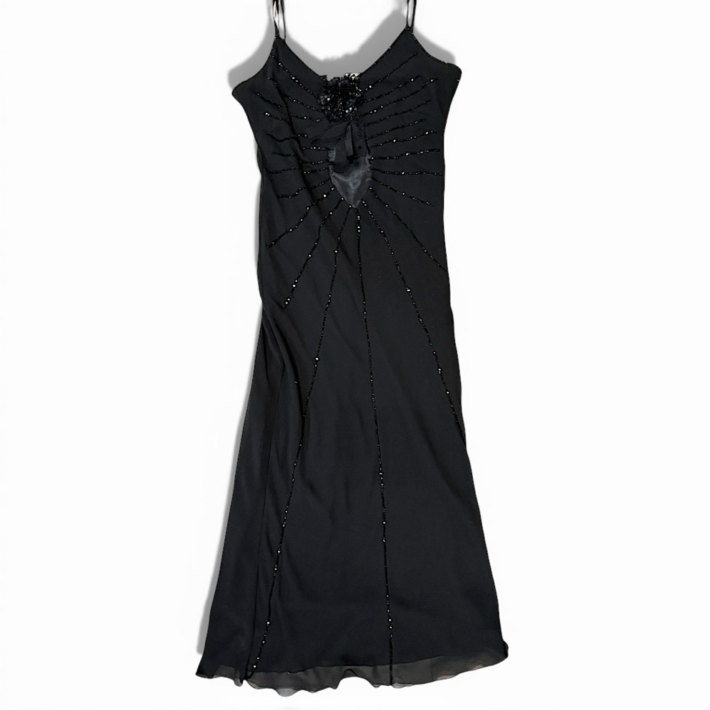 Oxmo Black Embellished Dress Vintage Size M